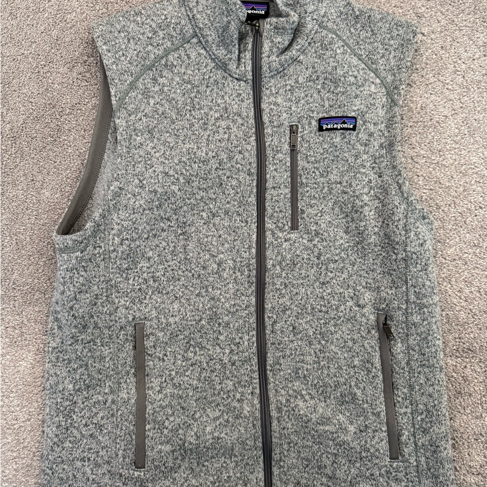 Patagonia Heathered Gray Fleece Vest